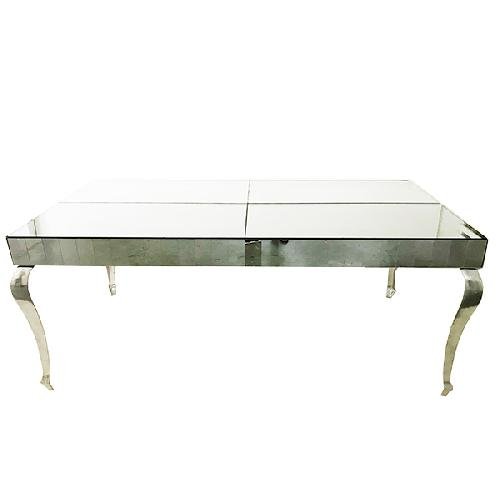 Mesa de Jantar Espelhada Pé Clássico Família