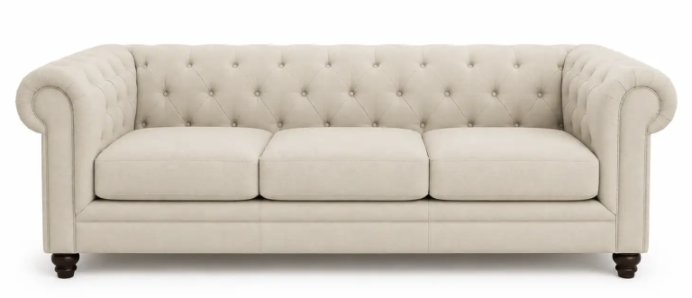 Sofá Chesterfield off-white