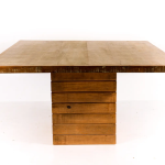 Mesa Madeira Base Reta Quadrada Convidados
