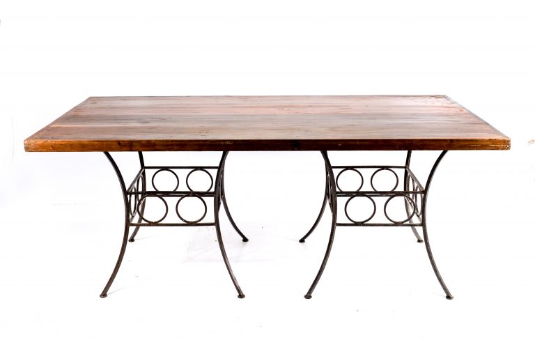 Mesa Madeira 2x1m Base Ferro Convidados