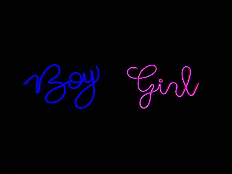 Letreiro Neon Boy Girl (Menino / Menina)