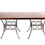 Mesa Madeira 2x1m Base Ferro Buffet